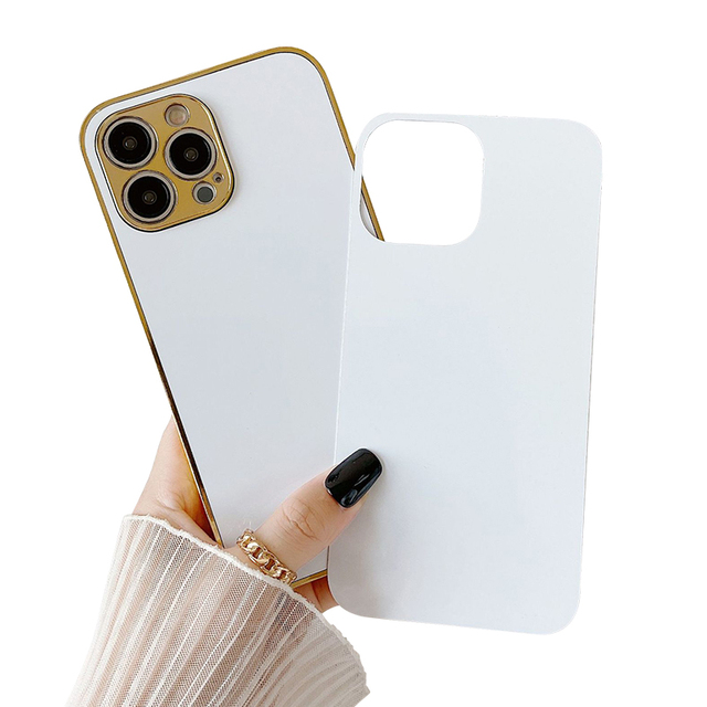 Luxury Gold Case Plating Sublimation Phone Case for iPhone 14 Pro Max 13 Mini 12 11 Xr X/Xs Mobile Phone Cover Accessories
