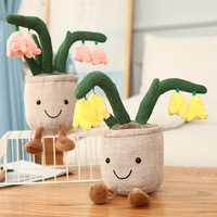 Vente en gros, fabrication sur mesure : Ornements succulents en peluche, poupées en peluche créatives et ludiques pour la décoration intérieure, jouets en peluche en forme de plante de tulipe simulée