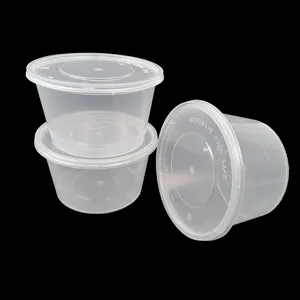 Household 16Oz/448Ml Disposable Round PP Food Grade Microwave Safe Container With Lid, Take Away Leak-Proof & Freezer Lunch Box*