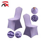 Housse de chaise extensible blanche en gros 140g Spandex Housse de siège universelle élastique pour mariage, banquet, hôtel, couverture complète pour chaise