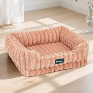 Coussin pour chien PAWSZEN rectangulaire en polaire corail, doux et moelleux, pour intérieur, toutes saisons, amovible et lavable - Product Image 5