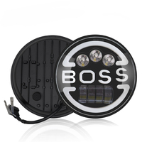 JHS Super Bright Vente Chaude 7 pouces BOSS Forme Ronde Led Phare 75w Salut Feux de Croisement DRL Feux de Conduite pour Jeeps Halo Phare
