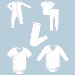 Ropa de Bebé de Navidad Personalizada, Suave, Lisa/Estampada, de Bambú, <span class=keywords><strong>con</strong></span> Cremallera Bidireccional, Unisex, Cómoda, Transpirable, Tejida - Product Image 1