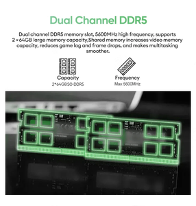 Oculink มินิเกม PC ขายดีมากเป็นพิเศษ9 185H 7 165H 5 125H USB4 2x2.5G LAN 2xPCIe4 WiFi6E คอมพิวเตอร์เดสก์ท็อปขนาดเล็ก DDR5เล่นเกม - Product Image 6