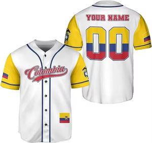 <span class=keywords><strong>Camiseta</strong></span> de hombre de malla vintage personalizable OEM, <span class=keywords><strong>camiseta</strong></span> amarilla de fútbol y béisbol de <span class=keywords><strong>Colombia</strong></span> con logotipo bordado y sublimación - Product Image 5