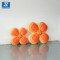 Dispositif gonflable personnalisé en forme de fleur d'osmanthus orange, modèle floral gonflable géant pour la décoration d'événements en extérieur et de sites touristiques