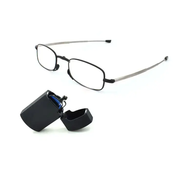 Novidade Tubo Fino Pocket Clip 2.0 150 Pessoas Idosos Anti Blue Ray Dobrável Óculos de Leitura com Estojo