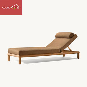 Lit de repos de luxe chaise longue en teck meubles de patio chaise de bronzage de plage lit de salon mobilier d'extérieur chaise longue en <span class=keywords><strong>bois</strong></span> - Product Image 3