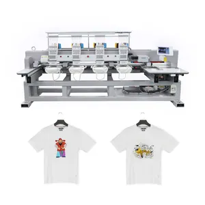 Machine pour broderie de t-shirts, entièrement automatique, de haute qualité, pour broderie de vêtements finis, tajima, 4 têtes