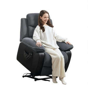 Lift Recliner Chair Electric Power Recline With Remote Control Fabric Upholstery Metal Frame Contemporary Design - Product Image 1