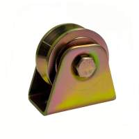Roue à rouleaux de porte coulissante à Double roulement robuste avec vis à roulement amovible en métal U V Y rainure porte et fenêtres rouleau coulissant