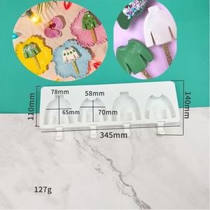 Moule à glace en silicone 4 cavités en forme de <span class=keywords><strong>pull</strong></span> de Noël, pour bâtonnets de fromage et crème glacée <span class=keywords><strong>maison</strong></span> DIY - Product Image 6