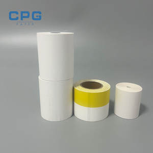 กระดาษม้วนสำหรับเครื่องบันทึกเงินสดแบบ OEM ขนาด 80*80 มม. ปลอดสาร BPA ความหนา 48gsm 55gsm สำหรับเครื่องรูดบัตรเครดิต กระดาษความร้อนเรียบ ขนาด 80 มม. - Product Image 1