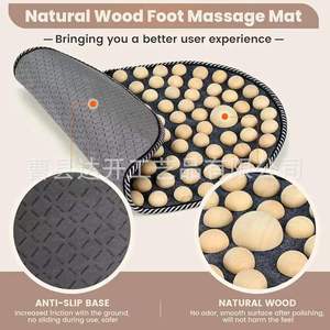 Tapis d'acupression en bois massif avec perles, tapis de massage des pieds, soins de santé à domicile, usage domestique - Product Image 3