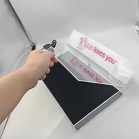 Boîte en acrylique transparente avec couvercle, épaisseur 3 mm, boîte de présentation multifonctionnelle en forme de cube pour fournitures de bureau, conteneur carré
