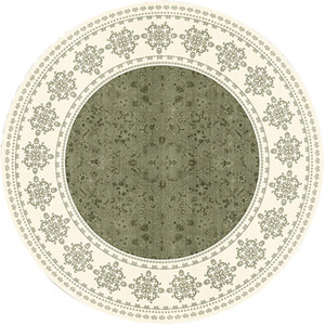 Tapis rond Lizhen vert style persan, imperméable, résistant aux taches, pour salon et chambre, nettoyable au aspirateur - Product Image 3
