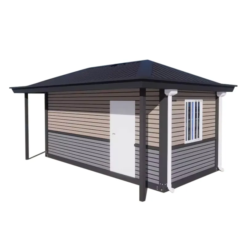 Containerized mobile home for home use with integrated bathroom housing office assembly removable prefab housing
