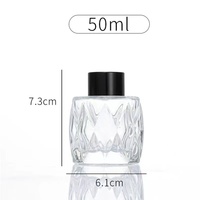 Bouteille diffuseur de luxe 50ml 100ml Bouteille diffuseur en verre Stripe Reed Diffuseur Bouteille