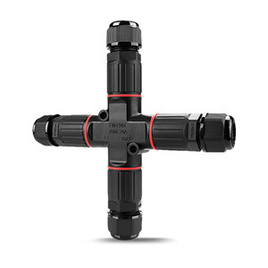 Junta de iluminación Led para exteriores, conector de latón resistente al agua Ip68, <span class=keywords><strong>2</strong></span> pines, tipo cruzado, P20X - Product Image 1