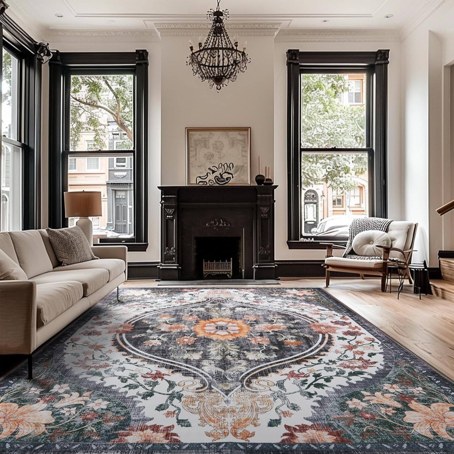 พรมห้องนั่งเล่นสไตล์โบฮีเมียน QQ - 1