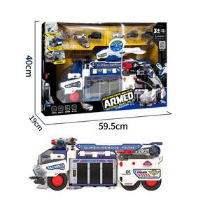 Camion de sauvetage multifonctionnel Little Actor avec pulvérisation d'eau, camion de pompiers, grande échelle, camion à musique, camion conteneur, jouets pour garçons - Product Image 5