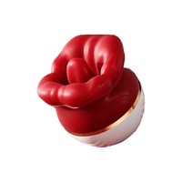 Masturbateur imperméable pour femme, 3 fréquences, 5 vitesses, pour plaisir clitoridien et oral, jouet de stimulation en silicone en forme de langue de fleur