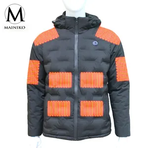 Men's Lightweight Waterproof Insulated Heated Jacket 11 Heat Zones Rechargeable Electric Battery Custom Warm Coats