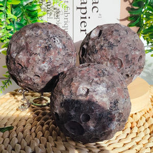 Pietre Naturali Curative all'Ingrosso, Sfera di <span class=keywords><strong>Pietra</strong></span> Fiammata Intagliata, Cristallo Meteorite <span class=keywords><strong>Lunare</strong></span> - Product Image 4