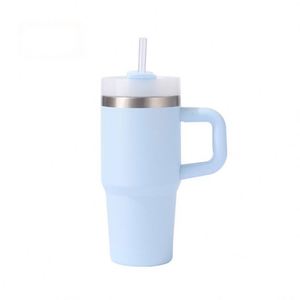 Gobelets isothermes en acier inoxydable de 14 oz, à double paroi, avec couvercle et paille, design sportif pour enfants, idéal pour l'école - Vente en gros - Product Image 1