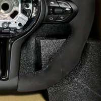 Volant en Alcantara avec marqueur bleu, garniture style M pour BMW E90 E92 E93 F20 F22 F30 F32 F36 F80 M3 F10 M5 F82 M4 F15 X5