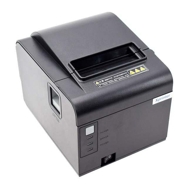 Industrial XP-Q260H 80mm High-Speed Thermal Printer with Triple Interface (USB/Serial/LAN) for Commercial POS