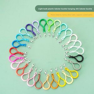 PE1024 Handmade Acrylic Plastic Lobster Clasp Double <strong>Loop</strong> Hanging Keyring with DIY Accessories Keychain Jewelry Findings - Product Image 3