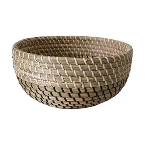 Việt Nam Bán Buôn Wicker Cỏ Biển Mây Rơm Dệt Dệt Lưu Trữ Giặt Handmade Houseware Gạo Giỏ Cỏ Biển