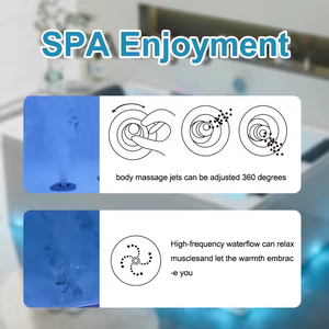 Icegalax Bañera rectangular de burbujas con masaje Bañera de hidromasaje con calentamiento por ozono - Product Image 5
