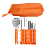 Halloween Pompoen Snijset - 8-delige RVS Pompoen Snijgereedschapset
