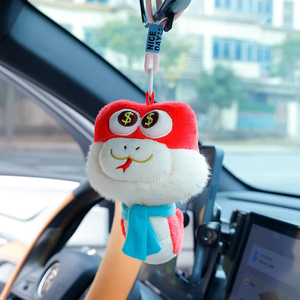 Llavero de Peluche con Diseño de Serpiente del Zodíaco, Adorno Festivo de Serpiente Pequeña para Bolsos - Product Image 4