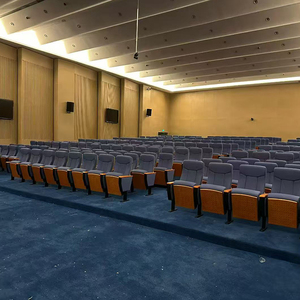 Sièges d'auditorium scolaire en tissu moderne pour bureau à domicile salles de conférence multimédia studios de musique cinéma église utilisation-rangée pliable - Product Image 1