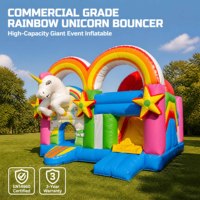 DFRL 2025 Meilleure Vente Combo Toboggan Gonflable Licorne Double Piste à Usage Commercial Grande Capacité pour Extérieur 0.55mmPVC