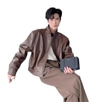 Blouson Moto Premium Noir pour Homme en Similicuir PU – Manteau d'extérieur OEM/ODM pour l'Automne et le Quotidien