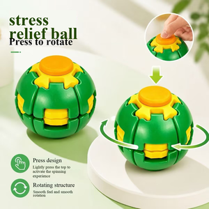 Jouet sensoriel gyroscopique 3D anti-stress transformable à pression et rotation automatique pour enfants - Vente chaude - Product Image 3