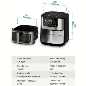 Nouvelle Friteuse à Air Numérique Intelligente de Haute Qualité 6L 8L 10L 12L 15L, Vente Chaude, Sans Huile, pour la Vente en Gros - Product Image 6