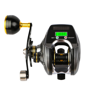 Carrete de Pesca Digital con Pantalla, 18+1 Rodamientos de Bolas, Energía Solar, Contador, Rueda en Forma de Gota de Agua, Carrete de Pesca Metálico - Product Image 1