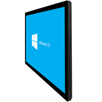 Kiosque publicitaire extérieur étanche IP65 avec écran tactile LCD de 65 pouces, PC tout-en-un, moniteurs publicitaires