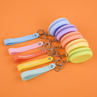 Dompet koin silikon grosir dompet koin kartun lucu dompet koin Mini gantungan kunci dompet koin dengan ritsleting