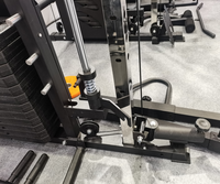 DINUO Rack de Potencia Multifuncional Todo en Uno con Smith Rack, Chest Fly, Leg Press y Sistema de Cable Cruzado con Brazos Oscilantes para Gimnasio en Casa