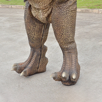Costume de T-Rex à pois avec design de jambes cachées, construction en acier et plastique, tailles personnalisées pour les écoles, les parcs à thème, les centres commerciaux, les événements en direct (sur mesure)