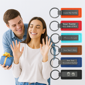 Tùy chỉnh thực hiện da Keychain khoảng trống Keychain da tùy chỉnh da Keychain OEM Nhà cung cấp nhà máy - Product Image 3