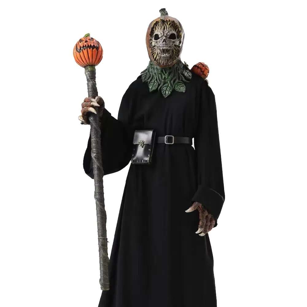 Halloween Weapon Props Detachable Monster Cosplay Stick Latex Pumpkin Stage Performance Costume Accessories Horror Props Toys