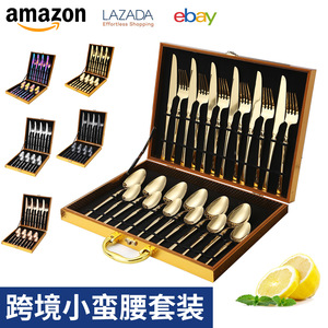 Cross Border Stainless Steel <b>Knife</b> Set Slim Waist French Style Gold Mirror Polished Wedding <b>Dinner</b> <b>Knives</b> - Product Image 2