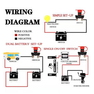 Interrupteur principal de <span class=keywords><strong>batterie</strong></span> de voiture, disjoncteur isolateur, outil de coupure de <span class=keywords><strong>circuit</strong></span> - Product Image 6